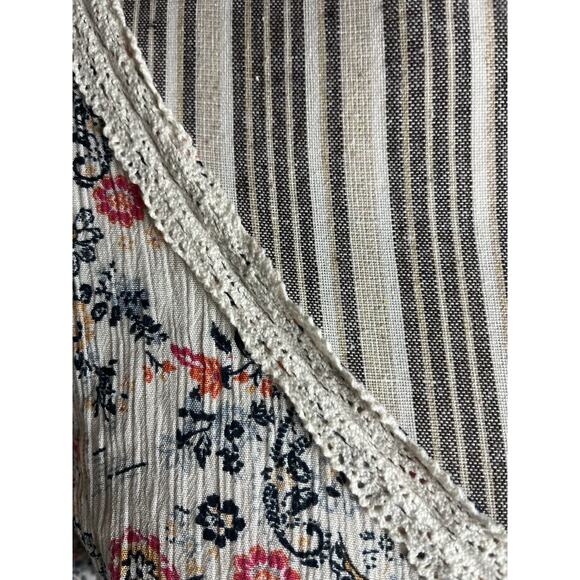 Coco Jaimeson SZ Medium Maxi Floral print w-lace Cottage Core - Picture 4 of 11